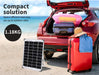 12V 10W Solar Panel Kit Mono Caravan Folding Camping Charging Controller Kits - Battery Mate