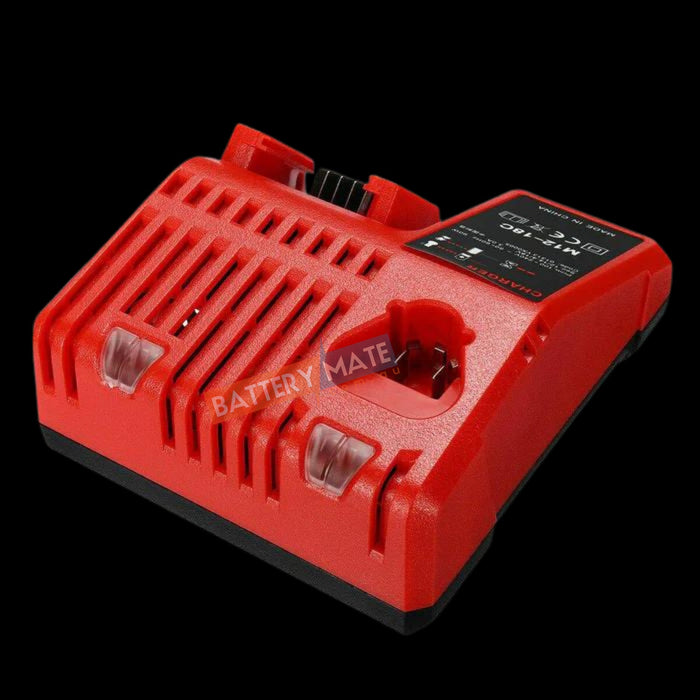 12V - 18V Battery Charger for Milwaukee M12 - 18C Multi Voltage Rapid Dual M12 & M18 - Battery Mate