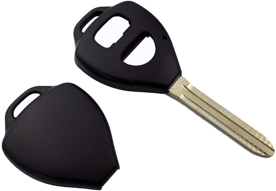 [2 Pack] Compatible With Toyota Rav4 Corolla Camry Prado 2 Button Remote Key Shell - Battery Mate