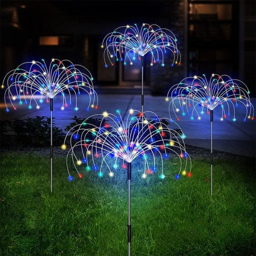 200LED Solar Firework Lights with 8 Lighting Modes – Multicolour & Warm White - Battery Mate