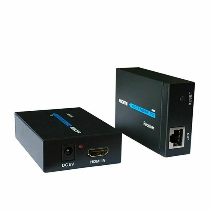 60M 1080P HDMI Network Extender Over Single Amplifier Cable CAT5E/6 Ethernet - Battery Mate