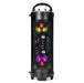 Black Portable Bluetooth Light Up Party Speaker System USB microSD Aux w/ Mobile Stand - Battery Mate