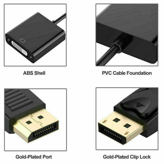 DisplayPort (DP) to DVI Adapter - Battery Mate