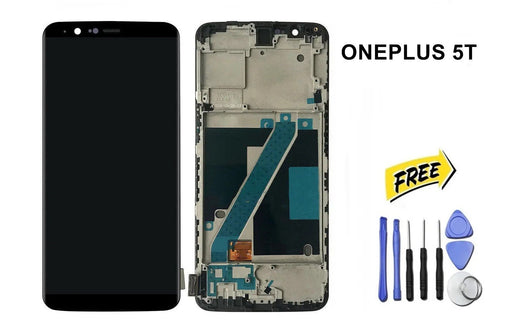 For ONEPLUS One Plus 5T LCD Touch Screen Digitizer Replacement with FRAME BLACK - Battery Mate