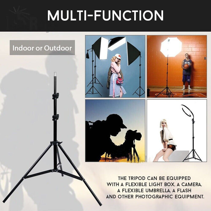 Portable Adjustable Light Stand Tripod For Studio Photo Flash LED Lighting / DSLR - Battery Mate