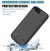 Protective Case with Built In Power Bank For iPhone 6 Plus - Black - Battery Mate