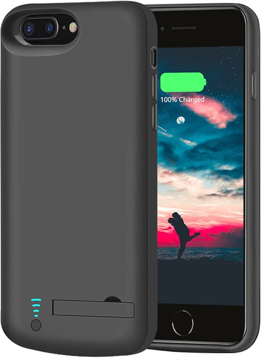 Protective Case with Built In Power Bank For iPhone 8 Plus - Black - Battery Mate