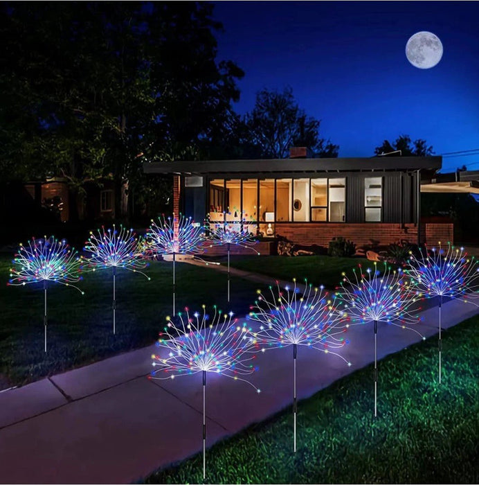 Solar Firework Light LED Garden Lights Pathway Backyard Decorative Lights 2 Modes - 120LED - Battery Mate