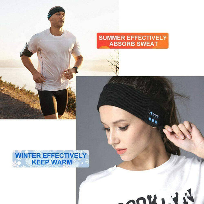 Wireless Bluetooth Headband Earphone Stereo Sport Headphone Headset Sleep Sport | Dark Grey - Battery Mate