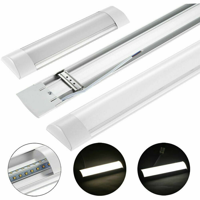 1 Pc LED Slim Ceiling Batten Light Daylight 60CM Coolwhite 6500K 2-4FT - Battery Mate