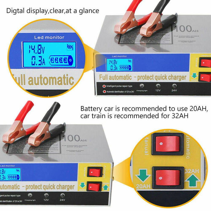 12V-240V Battery Charger Inverter 140W Car ATV 4WD Boat Caravan Motorcycle 10A - Battery Mate