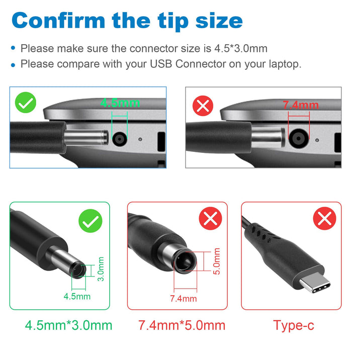 130W Power AC Adapter Charger For Dell XPS 15 7590 4.5x3.0mm Inspiron - Battery Mate