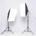 135W Photography Studio Softbox Continuous Lighting Soft Box Light Stand (without Bulbs) - Battery Mate