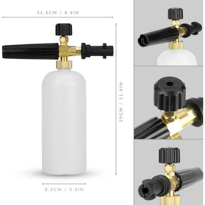 1L Snow Foam Gun Lance Cannon Soap Bottle for Car Pressure Washer Karcher K2-K7 - Battery Mate