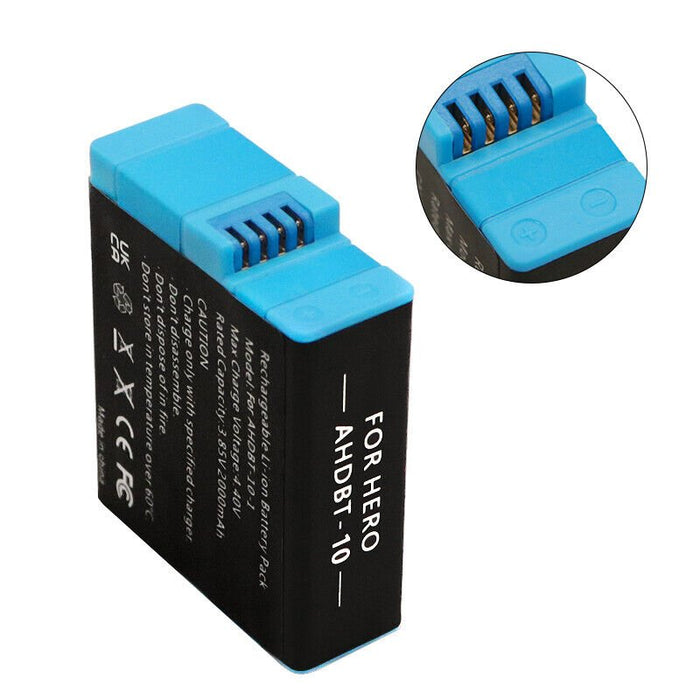 2 Pack 2000mAh Rechargeable Battery for GoPro Hero 9 Hero10 Camera Accessories - Battery Mate