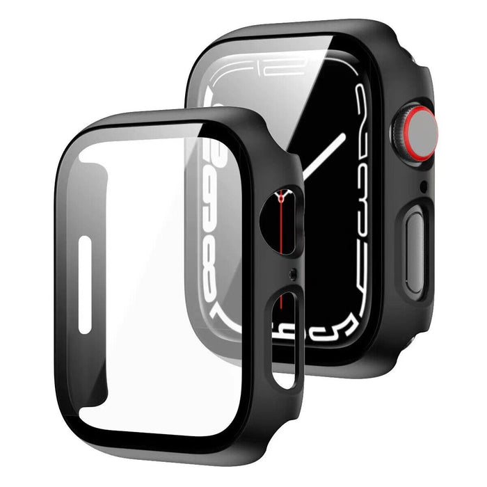 2 Pack | 44mm For Apple Watch iWatch Ultra 8 SE 7 6 5 4 Screen Protector Case | Black - Battery Mate