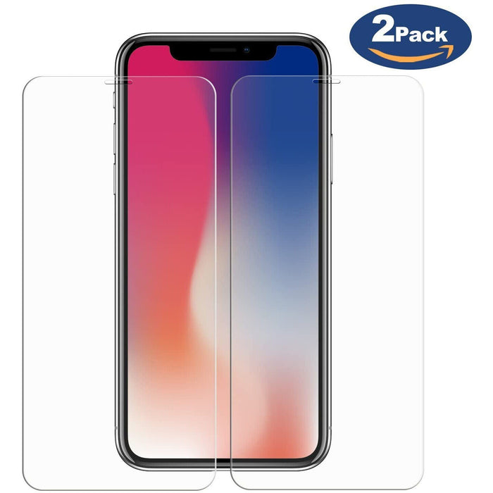 2 Pack Tempered Glass Screen Protector For Apple iPhone X - Battery Mate