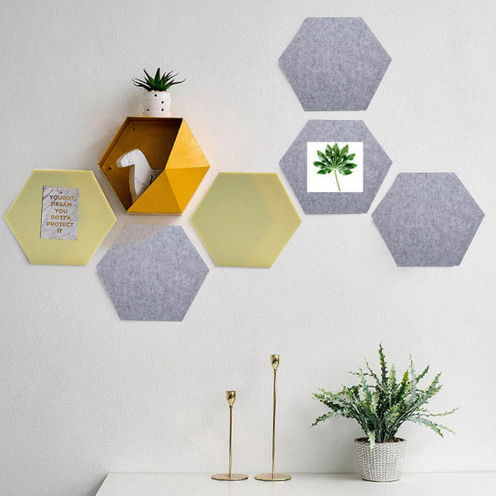 24PCS Hexagon Acoustic Foam Panels Sound Absorbing Wall Proof Noises Tiles I2M9 - Battery Mate