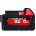 2x Compatible 18V 6.0Ah Lithium XC Battery For Milwaukee M18 48-11-1840 48-11-1860 Extended - Battery Mate