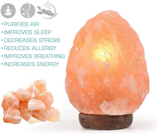 3kg Himalayan Salt Lamp Rock Crystal Natural Light Dimmer Switch Cord Globes - Battery Mate