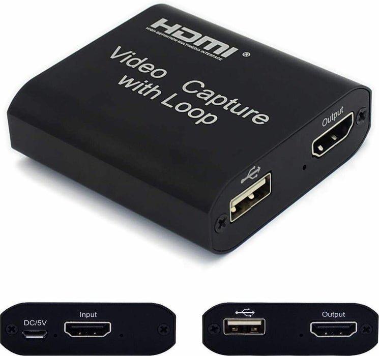 4K HDMI Video Capture Card HDMI to USB 2.0 Video Capture with Loop Out - Battery Mate