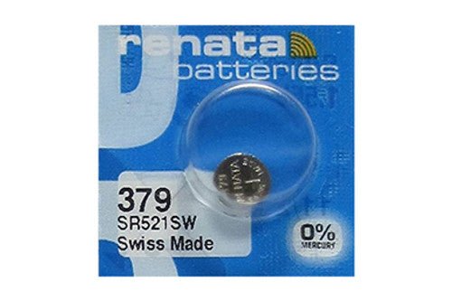 5 Pack SR63 / SR521 / 379 Renata Silver Oxide Battery - Battery Mate