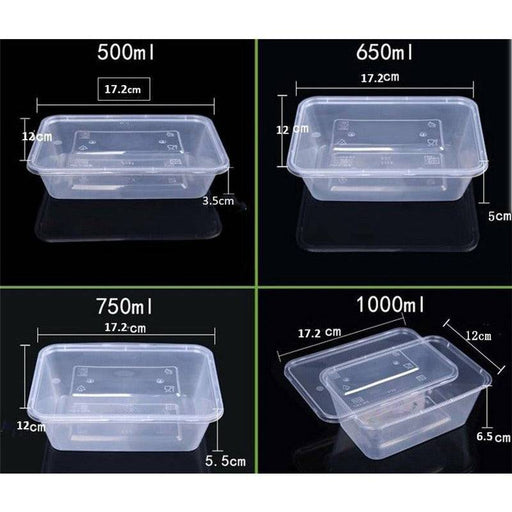 650ml (Medium) | 300 Pack Food Containers Takeaway Storage Box - Battery Mate