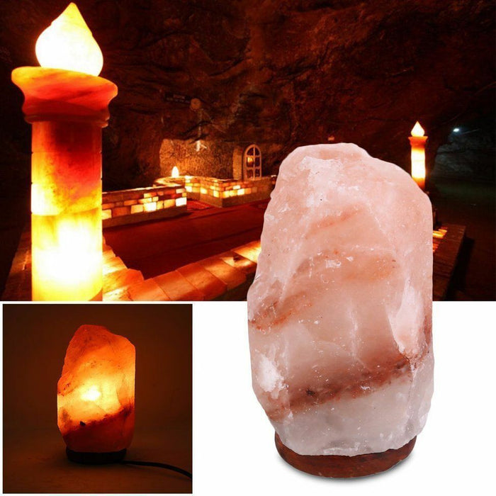 7kg Himalayan Salt Lamp Rock Crystal Natural Light Dimmer Switch Cord Globes - Battery Mate