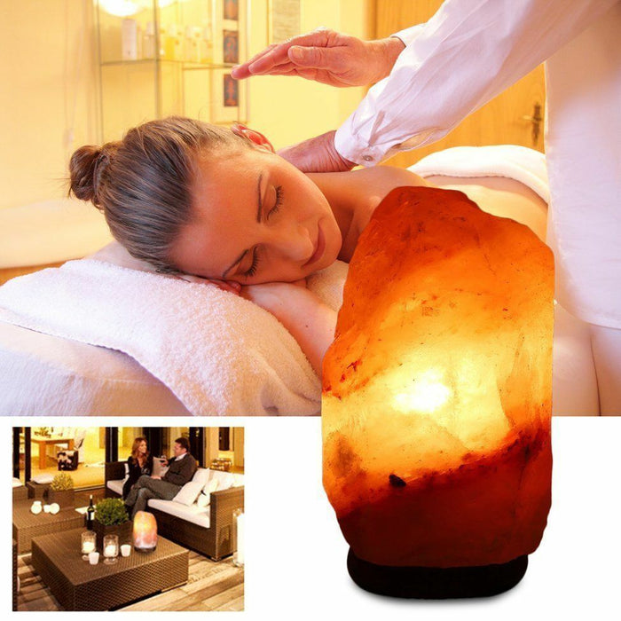 7kg Himalayan Salt Lamp Rock Crystal Natural Light Dimmer Switch Cord Globes - Battery Mate