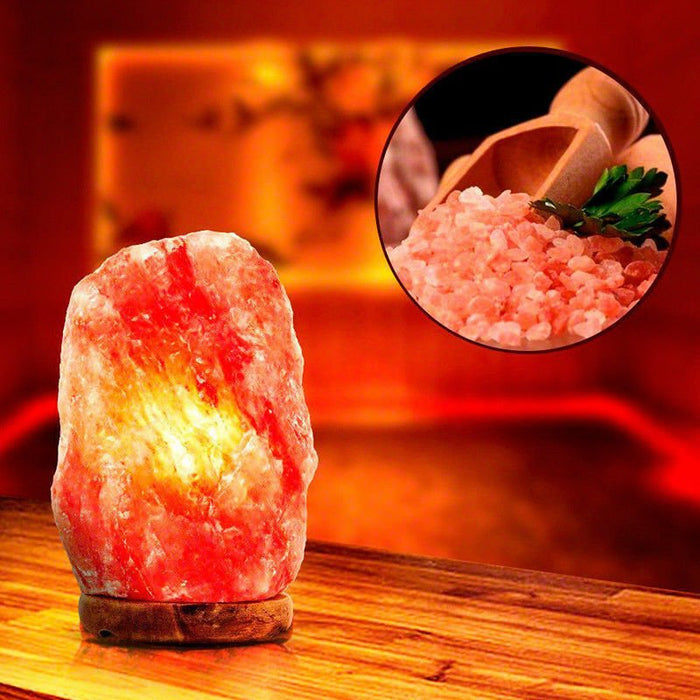 7kg Himalayan Salt Lamp Rock Crystal Natural Light Dimmer Switch Cord Globes - Battery Mate