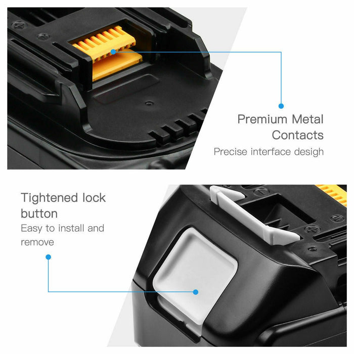 9.0Ah 18V For Makita Battery BL1830B BL1840B BL1850B BL1860B Li-Ion - Battery Mate