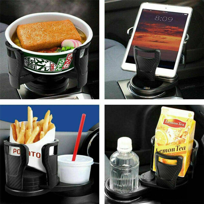 Adjustable 2in1 Car Seat Cup Holder Bottle Drink Coffee Storage Water Bottle AU - Battery Mate