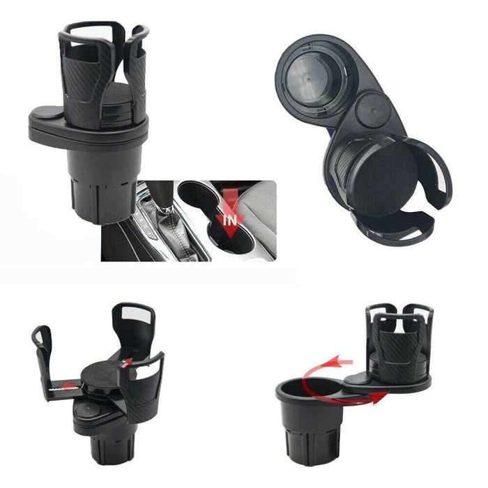 Adjustable 2in1 Car Seat Cup Holder Bottle Drink Coffee Storage Water Bottle AU - Battery Mate