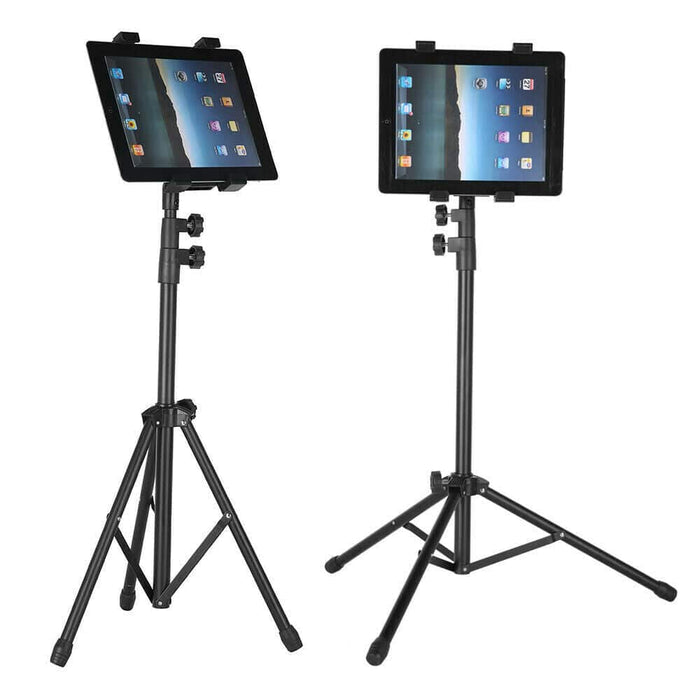 Adjustable Floor Bed Tripod Stand Carrying Music Bracket for iPad 7-12" Tablets - Battery Mate