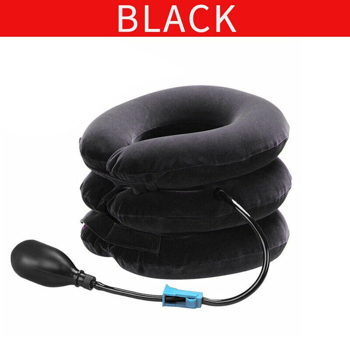 Inflatable neck shop traction pillow