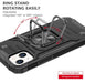 Black Shockproof Ring Case Stand Cover for iPhone 11 Pro - Battery Mate