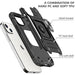 Black Shockproof Ring Case Stand Cover for iPhone 12 - Battery Mate