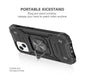 Black Shockproof Ring Case Stand Cover for iPhone 13Pro - Battery Mate