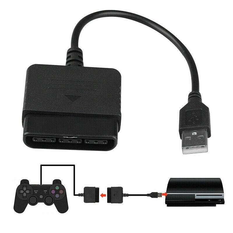 Cable Converter Compatible For Ps2 Controller To Ps3 Pc Usb Adapter Co — Battery Mate