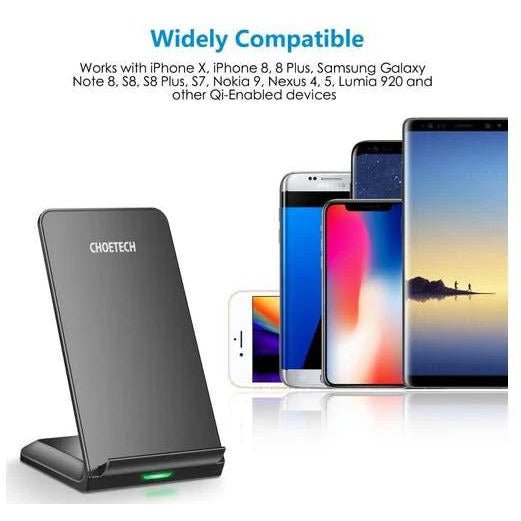 Choetech Wireless Charger Qi 10W Black T524-S - Battery Mate