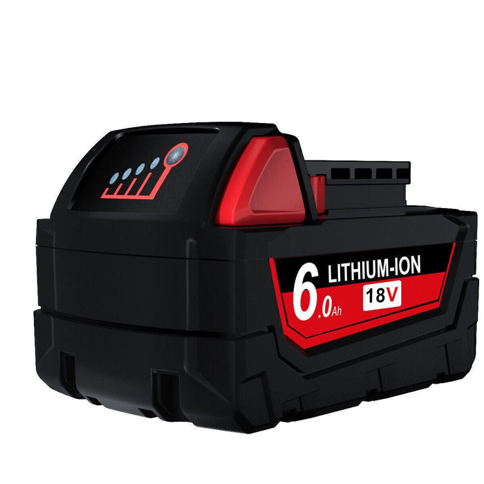 Compatible 18V 6.0Ah Lithium XC Battery For Milwaukee M18 48-11-1840 48-11-1860 Extended - Battery Mate