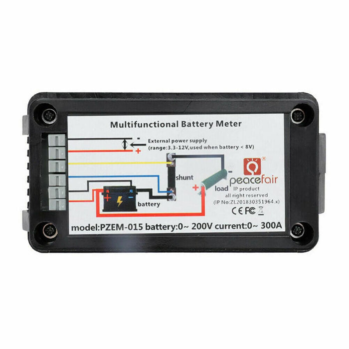 DC Battery Monitor 300A Shunt With wiring Tools For RV Car Solar System Durable - Battery Mate