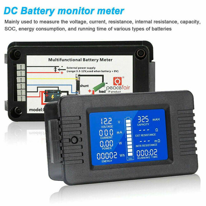 DC Battery Monitor 300A Shunt With wiring Tools For RV Car Solar System Durable - Battery Mate