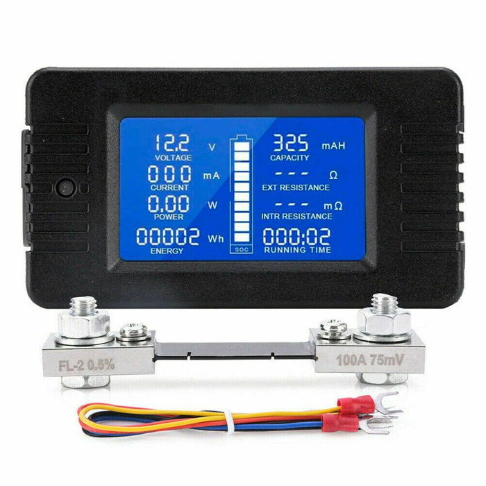 DC Battery Monitor 300A Shunt With wiring Tools For RV Car Solar System Durable - Battery Mate