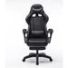 Ergonomic Massage LED Racing Chair , Reclining Swivel Heavy High Back Office PC Chair w/ Built-in Speaker-Black - Battery Mate