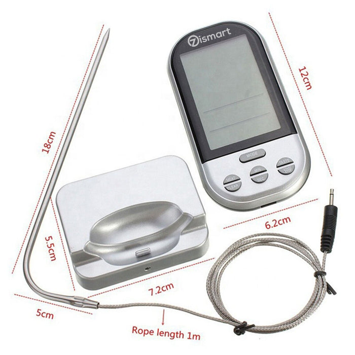 Food Meat Oven BBQ Thermometer Digital Wireless Remote Probe Cooking Set Grill - Battery Mate