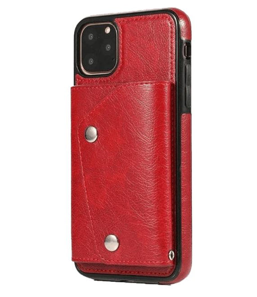 For iPhone 11 Luxury Leather Wallet Shockproof Case Cover - Battery Mate