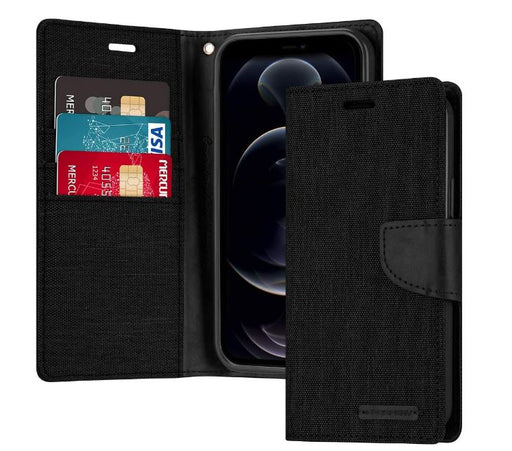 For iPhone 11 Pro Wallet Flip Denim Case Cover - Battery Mate