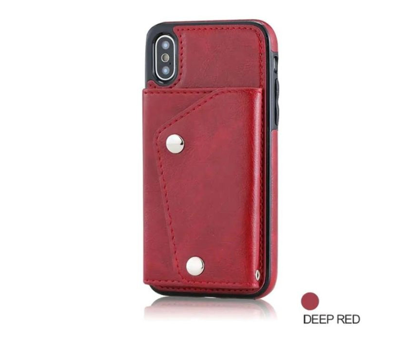 For iPhone 12 Luxury Leather Wallet Shockproof Case Cover - Battery Mate