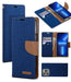 For iPhone 12 Pro Max Wallet Flip Denim Case Cover - Battery Mate